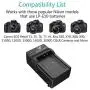 LP-E10 Battery Charger, LP Charger Compatible with Canon EOS Rebel T7, T6, T5, T3, T100, 4000D, 3000D, 2000D, 1500D, 1300D, 1200D, 1100D & More (Not for T3i T5i T6i T6s T7i)