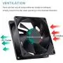 GDSTIME 80mm x 80mm x 25mm 12V Brushless DC Cooling Fan GDSTIME 80mm x 80mm x 25mm 12V Brushless DC Cooling Fan