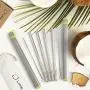 4 Reusable Stainless Steel Metal Straws with Case - Drinking Straws 8.5'' for 20 24 30 oz Tumblers Yeti - 2 Cleaning Brushes and Travel Bag Included, by LIME SKIES 4 Reusable Stainless Steel Metal Straws with Case - Drinking Straws 8.5'' for 20 24 30 oz Tumblers Yeti - 2 Cleaning Brushes and Travel Bag Included, by LIME SKIES