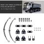 NINGWANG 2Pcs Metal Leaf Spring Suspension Shock Absorbing Steel Plate Universal Spare Parts for 1/14 Trailer Truck Model,Front