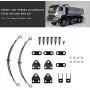 NINGWANG 2Pcs Metal Leaf Spring Suspension Shock Absorbing Steel Plate Universal Spare Parts for 1/14 Trailer Truck Model,Front