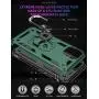 UNKNOK Compatible with iPhone 12 5G Case, iPhone 12 Pro 5G Case [Military Grade ] Drop Tested Metal Rotating Ring Kickstand Magnetic Support Cover for iPhone 12 and iPhone 12 Pro 6.1 Inch (Green)