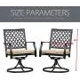 LOKATSE HOME Outdoor Patio Dinning Swivel Chairs Rocker Set of 2 Metal for Garden Backyard Furniture, 2, Beige LOKATSE HOME Outdoor Patio Dinning Swivel Chairs Rocker Set of 2 Metal for Garden Backyard Furniture, 2, Beige