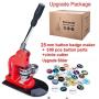 Seeutek Button Maker Machine Button Badge Maker 1 inch 25mm with 500 Pcs Button Parts and 1 inch 25mm Circle Cutter