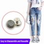 SOOSHOW 5 Styles 10 Sets Perfect Fit Instant Button Nailless Removable Metal Button Replacement No Sewing - Easy to Disassemble and Reusable, Adds an Inch to Any Pants Waist in Seconds! [Upgrad]