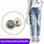 SOOSHOW 5 Styles 10 Sets Perfect Fit Instant Button Nailless Removable Metal Button Replacement No Sewing - Easy to Disassemble and Reusable, Adds an Inch to Any Pants Waist in Seconds! [Upgrad]