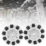 Fafeicy 2Pcs 3in Omnidirectional Wheel for Self-Stabilizing Hand Truck, 10pcs Driven Roller Industrial Robot Parts (Metal Wheel + Neoprene Roller) Fafeicy 2Pcs 3in Omnidirectional Wheel for Self-Stabilizing Hand Truck, 10pcs Driven Roller Industrial Robot Parts (Metal Wheel + Neoprene Roller)