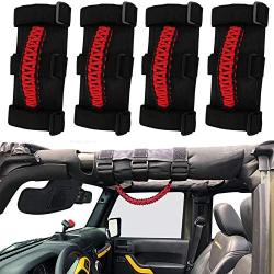 Roll Bar Paracord Grab Handles Grip Handle for Jeep Wrangler YJ TJ JK JL JLU JT Sports Sahara Gladiator Freedom Rubicon X & Unlimited 1987-2020