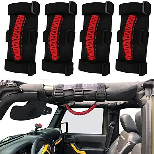 Roll Bar Paracord Grab Handles Grip Handle for Jeep Wrangler YJ TJ JK JL JLU JT Sports Sahara Gladiator Freedom Rubicon X & Unlimited 1987-2020 Roll Bar Paracord Grab Handles Grip Handle for Jeep Wrangler YJ TJ JK JL JLU JT Sports Sahara Gladiator Freedom Rubicon X & Unlimited 1987-2020