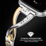 Wearlizer Metal Replacement for Fitbit Versa/Versa 2 /Versa Lite/Versa SE Bands for Women Rose Gold Silver Black Small Large (Gold + Silver)