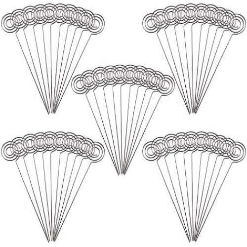 EXQUISS 50 Pcs Stand Card Holders Place Cards Holder Photo Picture Note Clip Holders Memo Holder Note Clamp Clay Cake Accessories 6'' for Wedding Party Table Number Name Sign (50)