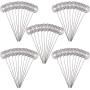 EXQUISS 50 Pcs Stand Card Holders Place Cards Holder Photo Picture Note Clip Holders Memo Holder Note Clamp Clay Cake Accessories 6'' for Wedding Party Table Number Name Sign (50)