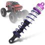 Alomejor 1/8 RC Car Metal Oil Pressure Adjustable 2pcs Front Shock Damper + 2pcs Rear Shock Damper(Purple)