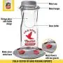 More Birds Jersey Hummingbird Feeder, Glass Milk Bottle, 5 Feeding Ports and 18-Ounce Nectar Capacity More Birds Jersey Hummingbird Feeder, Glass Milk Bottle, 5 Feeding Ports and 18-Ounce Nectar Capacity