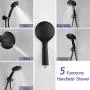 SHAMANDA Shower System, Shower Faucets Sets Complete with High Pressure 10'' Rain Shower Head and 5-Setting Handheld Shower Head(Round-In Valve and Trim Included) Wall Mounted, Matte Black, L02-7 SHAMANDA Shower System, Shower Faucets Sets Complete with High Pressure 10'' Rain Shower Head and 5-Setting Handheld Shower Head(Round-In Valve and Trim Included) Wall Mounted, Matte Black, L02-7