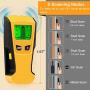 PERLESMITH Stud Finder Wall Detector 5 in 1 - Electronic Stud Sensor Wall Scanner Center Finding - with Battery LCD Display for Wood Metal Studs AC Wire Detection