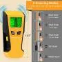 PERLESMITH Stud Finder Wall Detector 5 in 1 - Electronic Stud Sensor Wall Scanner Center Finding - with Battery LCD Display for Wood Metal Studs AC Wire Detection