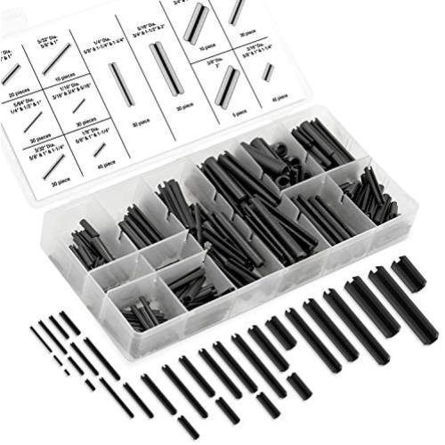 Neiko 50412A Roll Pin Assortment Set with Storage Case | Spring Steel | 315 Piece, Black Neiko 50412A Roll Pin Assortment Set with Storage Case | Spring Steel | 315 Piece, Black