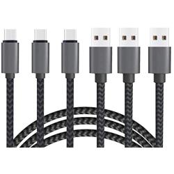 USB Type C Cable 3ft 3Pack by Ailun High Speed Type-C to USB A Sync and Charging Nylon Braided Cable