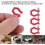 Dilwe RC Car Trailer Buckle, 4 Pcs Metal Tow Shackle Rescue Lock Catch for RC Climbing Crawler Car Accessory Parts