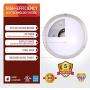 OSTWIN 12 Inch LED Flush Mount Ceiling Light, Dimmable Round Light Fixture, Brushed Nickel Finish, Plastic Shade, 15 Watts (100W Eq.), 1050 Lm, 3000K (Warm White), ETL and Energy Star Listed