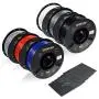 OVERTURE PETG Filament 1.75mm with 3D Build Surface 200 x 200 mm 3D Printer Consumables, 1kg Spool (2.2lbs), Dimensional Accuracy +/- 0.05 mm, Fit Most FDM Printer (6 Color (6-Pack)) OVERTURE PETG Filament 1.75mm with 3D Build Surface 200 x 200 mm 3D Printer Consumables, 1kg Spool (2.2lbs), Dimensional Accuracy +/- 0.05 mm, Fit Most FDM Printer (6 Color (6-Pack))