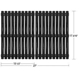 Hongso Porcelain Steel Cooking Grid Grates Replacement Parts for Brinkmann, Sunbeam, Nexgrill 720-0697E, Grill Master 720-0697 and Uniflame Gas Grills, 17 3/16 inch BBQ Grill Parts, 2-Pack (PCI812)