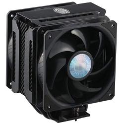 CoolerMaster MasterAir MA612 Stealth CPU Air Cooler, 6 Heat Pipes, Nickel Plated Base, Aluminum Black Fins, Push-Pull, Dual SickleFlow Fans for AMD Ryzen/Intel 1200/1151