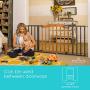 Summer Decorative Wood & Metal Safety Baby Gate, New Zealand Pine Wood and a Slate Metal Finish – 32” Tall, Fits Openings up to 36” to 60” Wide, Baby and Pet Gate for Doorways