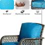 ovios 4 PCs Patio Furniture Sets All Weather Water-Resistant and UV Resistant Rattan Wicker Deep Seating Outdoor Sofa Conversation Set with Cushions,Table (Gray Wicker + Blue Cushion) ovios 4 PCs Patio Furniture Sets All Weather Water-Resistant and UV Resistant Rattan Wicker Deep Seating Outdoor Sofa Conversation Set with Cushions,Table (Gray Wicker + Blue Cushion)