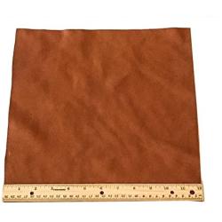 Upholstery Leather Piece Cowhide Light Brown Light Weight 1 SF 12 x 12 inches