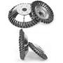 LEEWENYAN Knot Wire Wheel, 8 inch Rotary Weed Brush Steel Wire Wheel Brush Trimmer Head Universal Metal Brushcutter Attachment 25.4mm x 200mm
