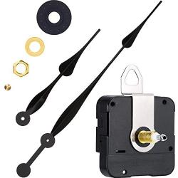 Hicarer High Torque Long Shaft Clock Movement Mechanism with 12 Inch Long Spade Hands (Black)