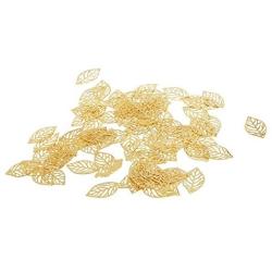 MonkeyJack 400 Pieces Mixed Alloy Metal Hollow Leaf Charm Pendants for Jewelry Making