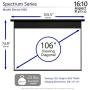 Elite Screens Spectrum 106'' Electric Motorized Projector Screen with Multi Aspect Ratio Function Diag 16:10 & 103-inch Diag 16:9, Home Theater 8K/4K Ultra HD Ready Projection