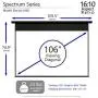 Elite Screens Spectrum 106'' Electric Motorized Projector Screen with Multi Aspect Ratio Function Diag 16:10 & 103-inch Diag 16:9, Home Theater 8K/4K Ultra HD Ready Projection Elite Screens Spectrum 106'' Electric Motorized Projector Screen with Multi Aspect Ratio Function Diag 16:10 & 103-inch Diag 16:9, Home Theater 8K/4K Ultra HD Ready Projection