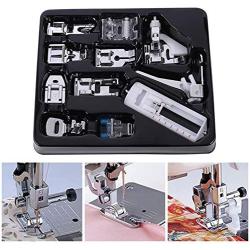 lorelo 11 Pieces Presser Feet Sewing Machine Presser Foot Sewing Machine Kit Household DIY Spare Parts Accessories for Sewing Machine