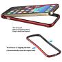 Slim Thin Phone Case Compatible with iPhone 12 Pro Max, Metal Bumper Cover with Soft TPU Inner [No Signal Interference][Support Wireless Charging] Compatible for iPhone 12 Pro Max, Red
