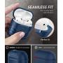 MOBOSI Vanguard Armor Series AirPods Case Cover Designed for AirPods 2 & 1, Full-Body Protective Military AirPod Case with Keychain for AirPods Wireless Charging Case, Dark Blue [Front LED Visible]