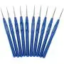 PAFUWEI Fashion Metal Knitting Needles 20 Pieces Blue Crochet Hooks Kits with Ergonomic Grips 0.6-2.0mm,Convenient to Knitting a Sweater PAFUWEI Fashion Metal Knitting Needles 20 Pieces Blue Crochet Hooks Kits with Ergonomic Grips 0.6-2.0mm,Convenient to Knitting a Sweater