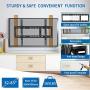 Tilting TV Wall Mount Bracket Design for Most 32-86 Inch LED Plasma Flat Curved Screen TVs , Low Profile JUSTSTONE TV Mount with VESA 600x400mm Holds up to 165 Lbs, Fits 16''-24'' Studs,Can Be Leveled