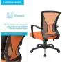 Furmax Office Chair Mid Back Swivel Lumbar Support Desk Chair, Computer Ergonomic Mesh Chair with Armrest (Orange) Furmax Office Chair Mid Back Swivel Lumbar Support Desk Chair, Computer Ergonomic Mesh Chair with Armrest (Orange)
