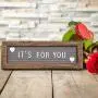 Gelibo Double Sided Letter Board with 350 Precut White Letters (Brown Rustic 10x3.5)