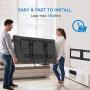 PERLESMITH Tilt Low Profile TV Wall Mount Bracket for 32-82 Inch LED LCD OLED Flat Screen TVs - Fits 16”- 24” Wood Studs, Tilting TV Mount with VESA 600x400 Holds up to 132lbs