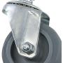 Houseables Caster Wheels, Casters, Set of 4, 3 Inch, Rubber, Heavy Duty, Threaded Stem Mount Industrial Castors, Locking Metal Swivel Wheel, Replacement For Carts, Furniture, Dolly, Workbench, Trolley