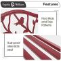 Sophia & William Outdoor Patio Metal Bench Red, Steel Frame Bench with Backrest and Armrests for Porch, Patio, Garden, Lawn, Balcony, Backyard and Indoor, 50.4”Wx23.5”D x35.0”H