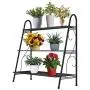 MTB 3-Tier Indoor/Outdoor Metal Plant Stand, Flower Rack, Plant Display, Bakers Rack Stand Shelf, Shoe Organizer, Multifunctional Utility Storage Organizer Pots Holder, Cold Grey MTB 3-Tier Indoor/Outdoor Metal Plant Stand, Flower Rack, Plant Display, Bakers Rack Stand Shelf, Shoe Organizer, Multifunctional Utility Storage Organizer Pots Holder, Cold Grey