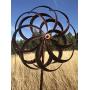 Bronze Flower Style Kinetic Wind Garden Spinner