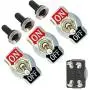 Etopars 3 X Heavy Duty 20A 125V 15A 250V DPST 4 Terminal Pin ON/OFF Rocker Toggle Switch Flick Metal Waterproof Cap Knob Etopars 3 X Heavy Duty 20A 125V 15A 250V DPST 4 Terminal Pin ON/OFF Rocker Toggle Switch Flick Metal Waterproof Cap Knob