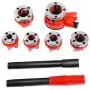 Goplus Ratchet Pipe Threader Kit, Ratcheting Pipe Threading Tool Set w/ 6 Dies- 1/4'', 3/8'', 1/2'', 3/4'', 1'', 1-1/4'' and Storage Case Goplus Ratchet Pipe Threader Kit, Ratcheting Pipe Threading Tool Set w/ 6 Dies- 1/4'', 3/8'', 1/2'', 3/4'', 1'', 1-1/4'' and Storage Case